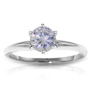 14K. GOLD SOLITAIRE RING WITH 0.75 CT. J-K, SI-2 DIAMOND